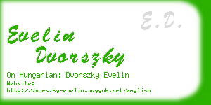 evelin dvorszky business card